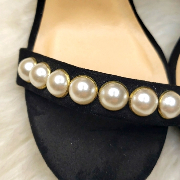 Wild Diva Lounge Retro Pearl embellished strap High Heel Stiletto Sandal 5.5 - Picture 9 of 14